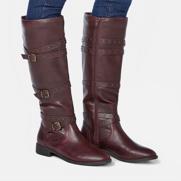 JustFab Shoes - NIB Burgundy Boots from JUSTFAB "Yara" WC 7.5